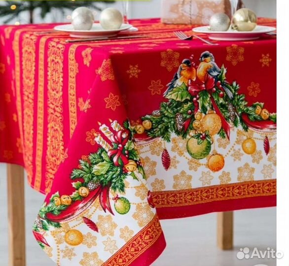 Скатерть новогодняя хлопок 100