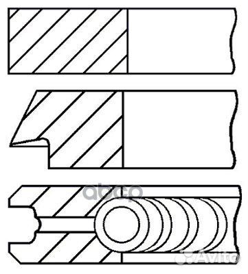 Кольца поршн к-т на 1 цил 08-124000-00 Goetze