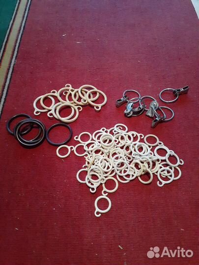 СССР кольца для карнизов,штор с крючками,прищепка
