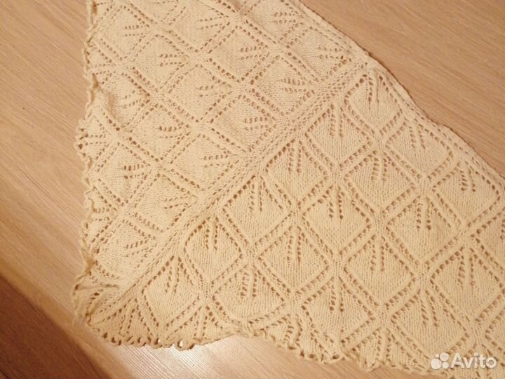 Шерстяная платок шаль ручной вязки