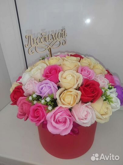 Букеты из мыльных роз