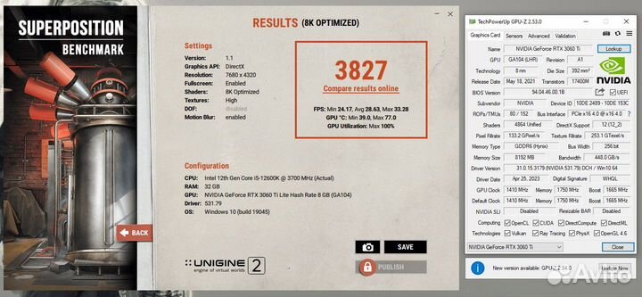 RTX 3060Ti на гарантии