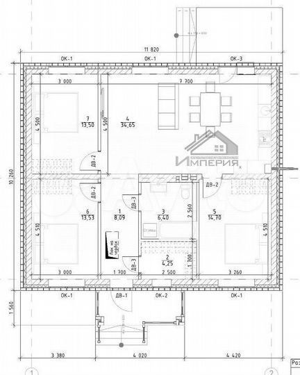 Коттедж 114 м² на участке 6 сот.