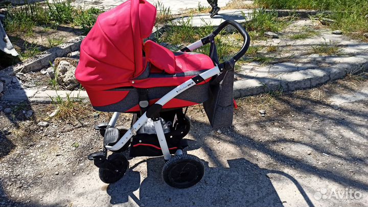 Коляска kinder rich красная бу
