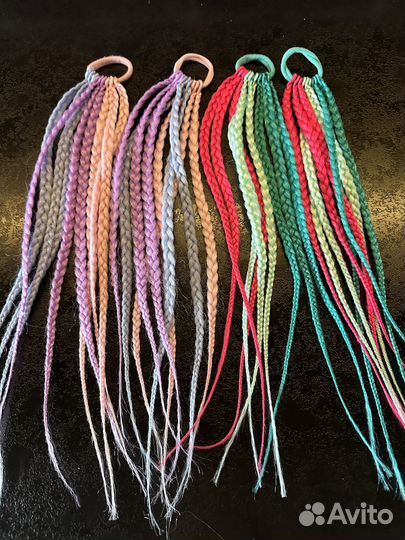 Резинки с косичками 40см