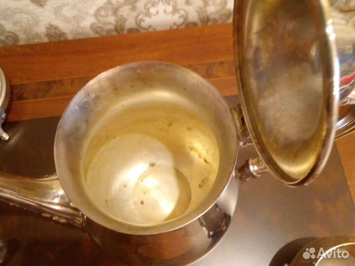 Сервиз чайно- кофейный, серебрение по меди