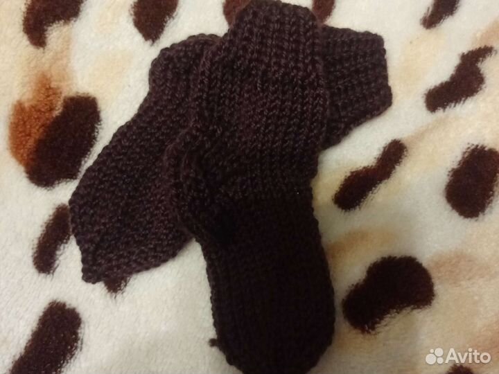 Детские вязанные носочки для девочек и мальчиков