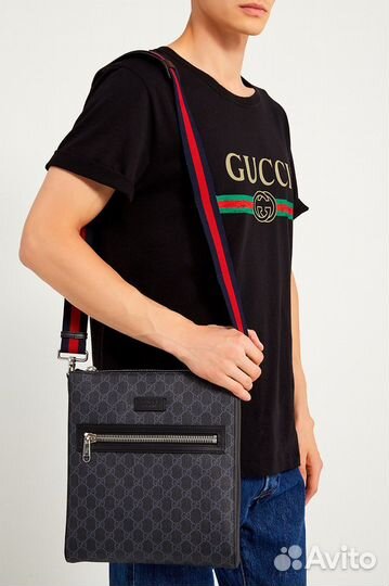 Черная мужская барсетка (сумка) gucci