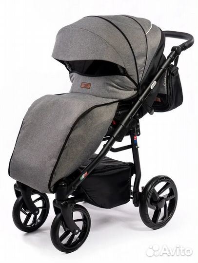 Коляска 2 в 1 Vikalex Cochinella, linen grey