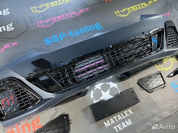 Передний бампер BMW G30 M пакет рестайлинг в сборе