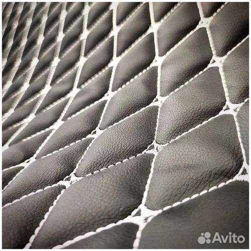 Стеганая экокожа ромб на поролоне