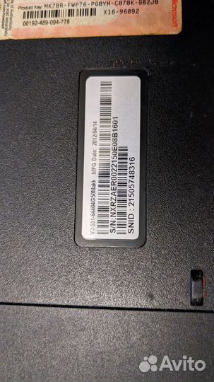 Ноутбук acer aspire v3 551