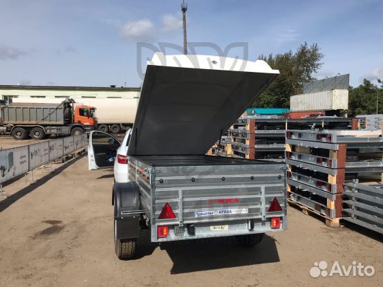 Прицеп с крышкой 01.026 Н680мм.Рессоры 5-листовые