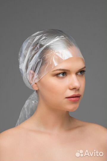 01-925 Косынка одноразовая one size 80шт п/э прозр