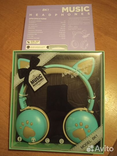 Детские наушники кошечка