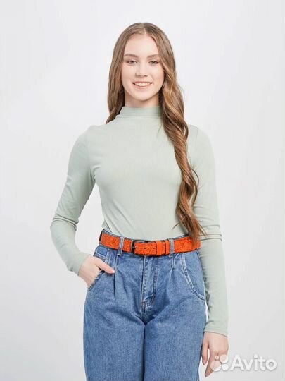 Новый кожаный ремень женский