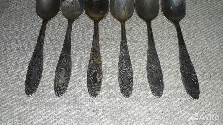 Мельхиоровый чайные ложки мельхиор патина 6 шт