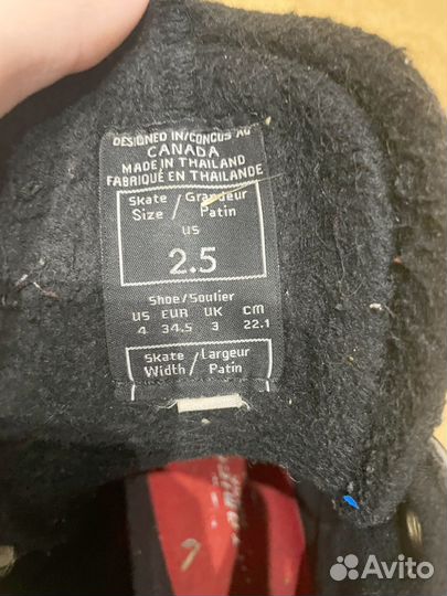 Коньки хоккейные ccm 34.5 размер