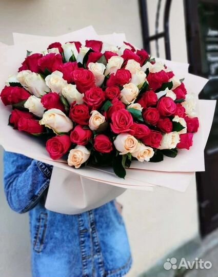 Букет цветов 101 роза