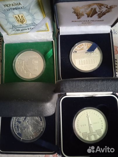 Юбилейные монеты украины, серебро 5,10,20гривен