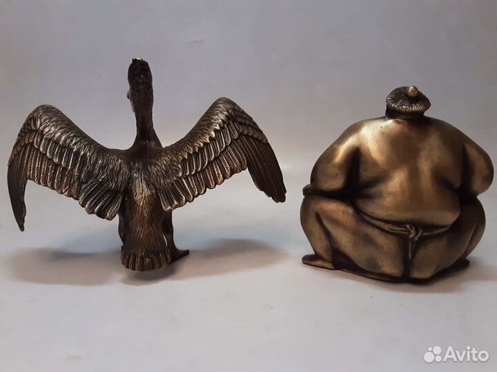 Бронзовая статуэтка. Борец сумо