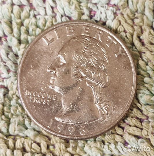 Монета Liberty, USA Quarter Dollar, 1996г