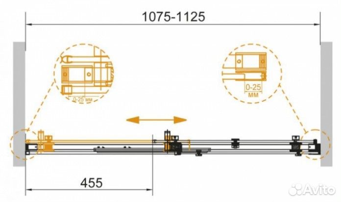 Душевая дверь Cezares stylus-soft-BF-1-110