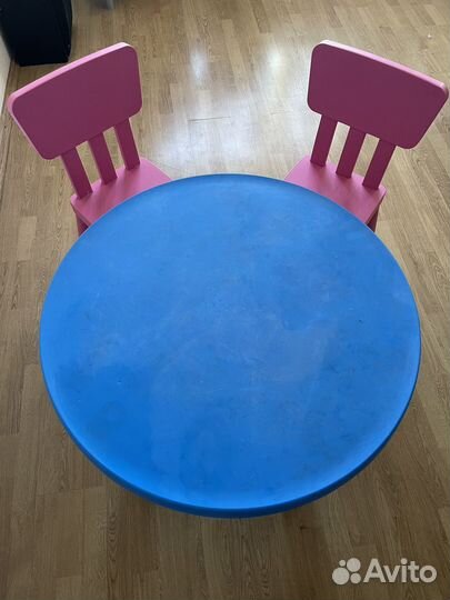 Стол и стулья детские IKEA икея маммут