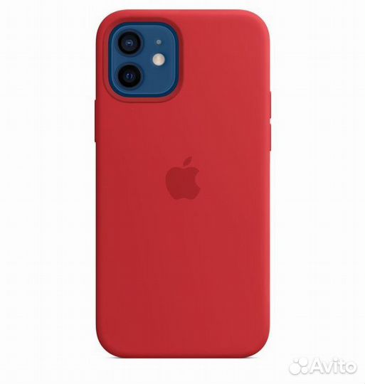 Силиконовый чехол на iPhone 12Mini красный