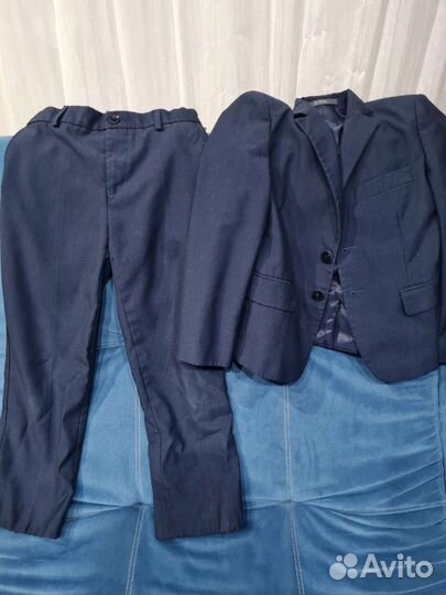 Школьный костюм для мальчика синий 128