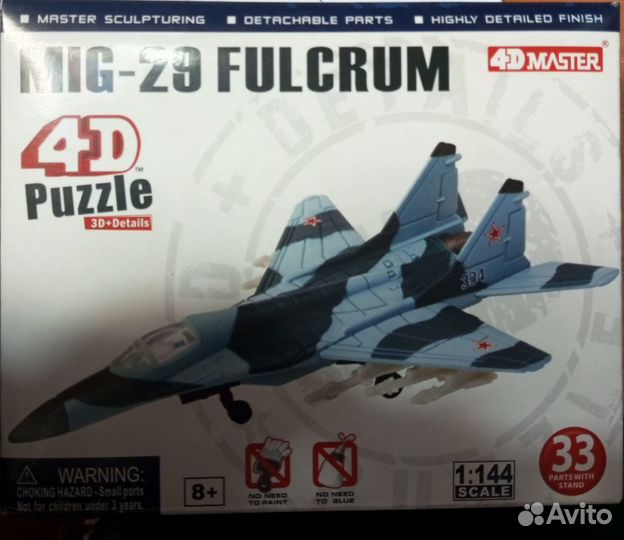 Пазлы 4D Самолёт MIG-29 в масштабе 1:144