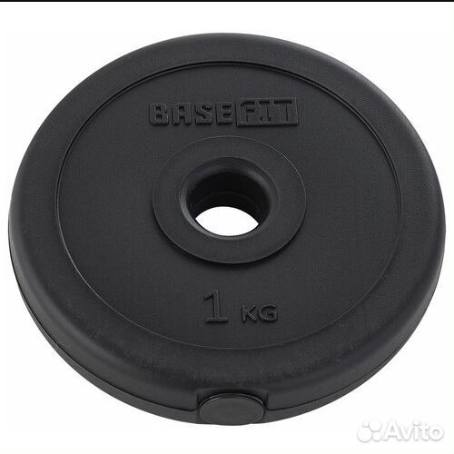 Диск пластиковый basefit BB-203 1 кг, d26 мм