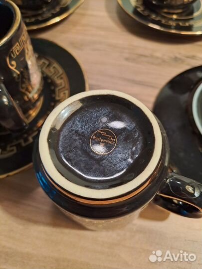 Кофейный сервиз 4 пары и пепельница