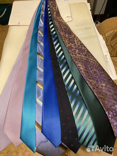 Галстук мужской чёрные, тёмные, узкие