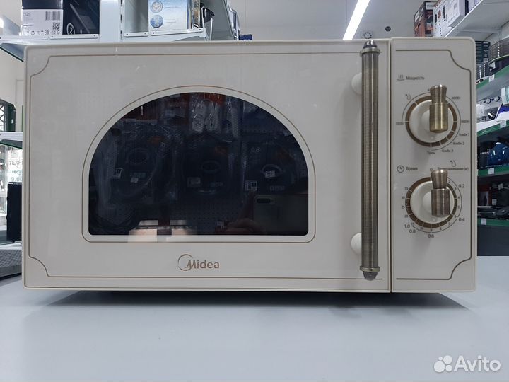 Микроволновая печь Midea ретро стиль Гриль