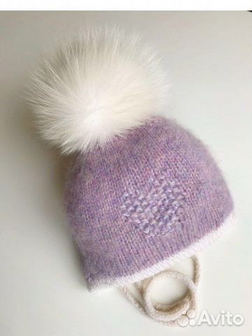 Шапка вязаная детская двойная на заказ