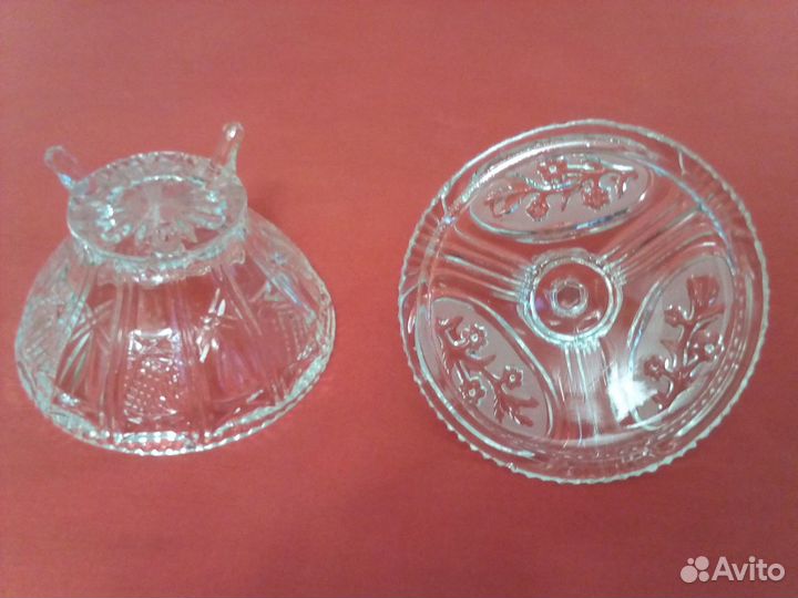Хрустальные конфетницы \ Высота 15см \Диаметр 12см