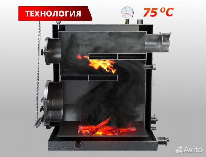 Пиролизный котел длительного горения