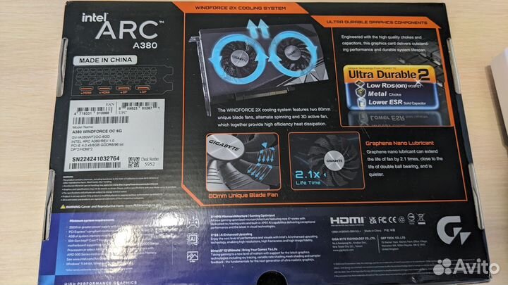 Gigabyte Intel arc a380 6GB