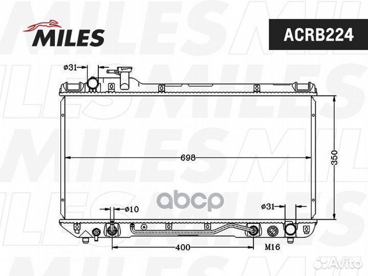 Радиатор toyota RAV 4 2.0 A/T 94-01 acrb224 Miles