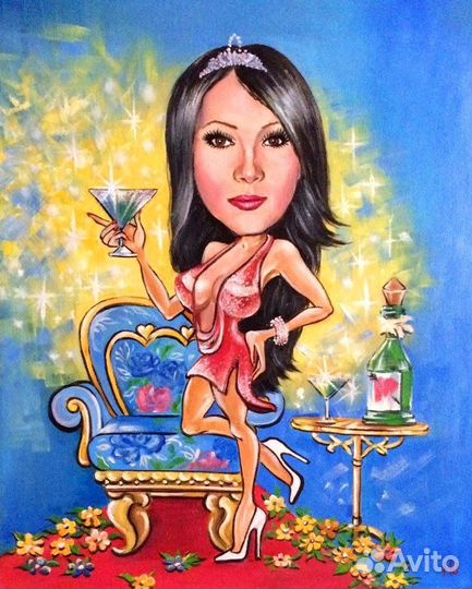 Шаржи по фото, картины