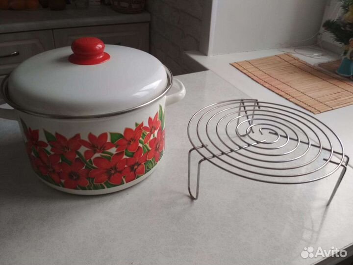 Кастрюля эмалир 6л