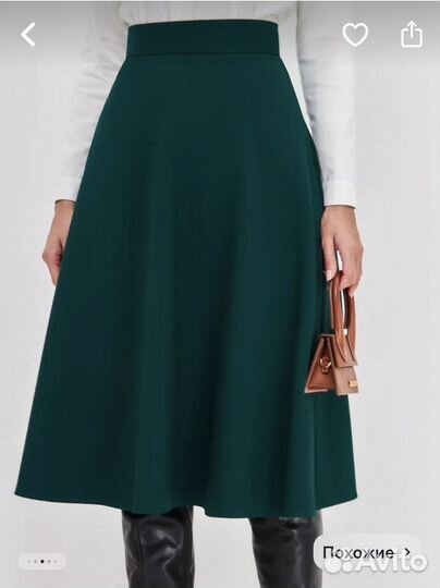 Юбка po Pogode зеленая миди 42 XS