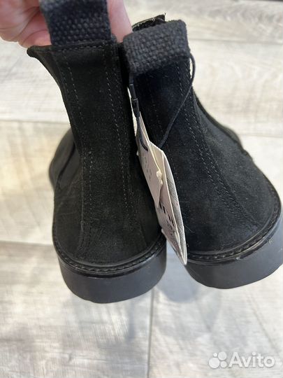 Zara мужские челси, ботинки 43 нат замша, кожа