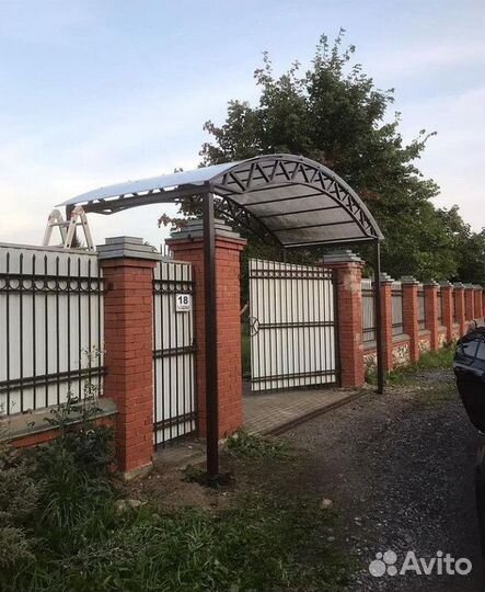 Навес металлический. Изготовление навесов