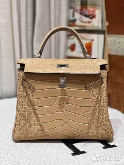 Сумка Hermes Kelly 25см, крокодил