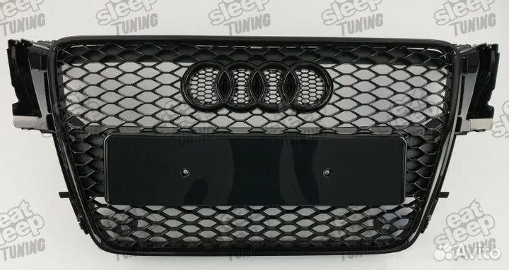 Решетка радиатора Audi A4 B8 дорест RS4 черная