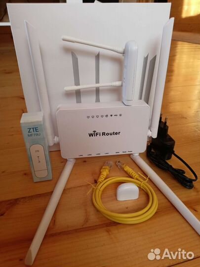 Комплект роутер ZBT WE1626 модем LTE 4G ZTE MF79