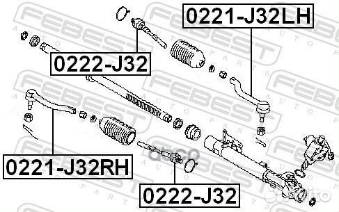 Тяга рулевая Nissan Altima L32 07 0222J32 Febest