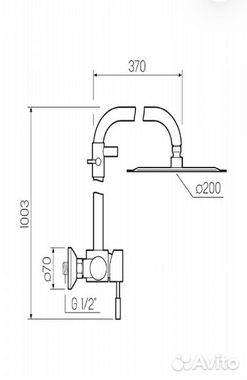 Новый душ со смесителем